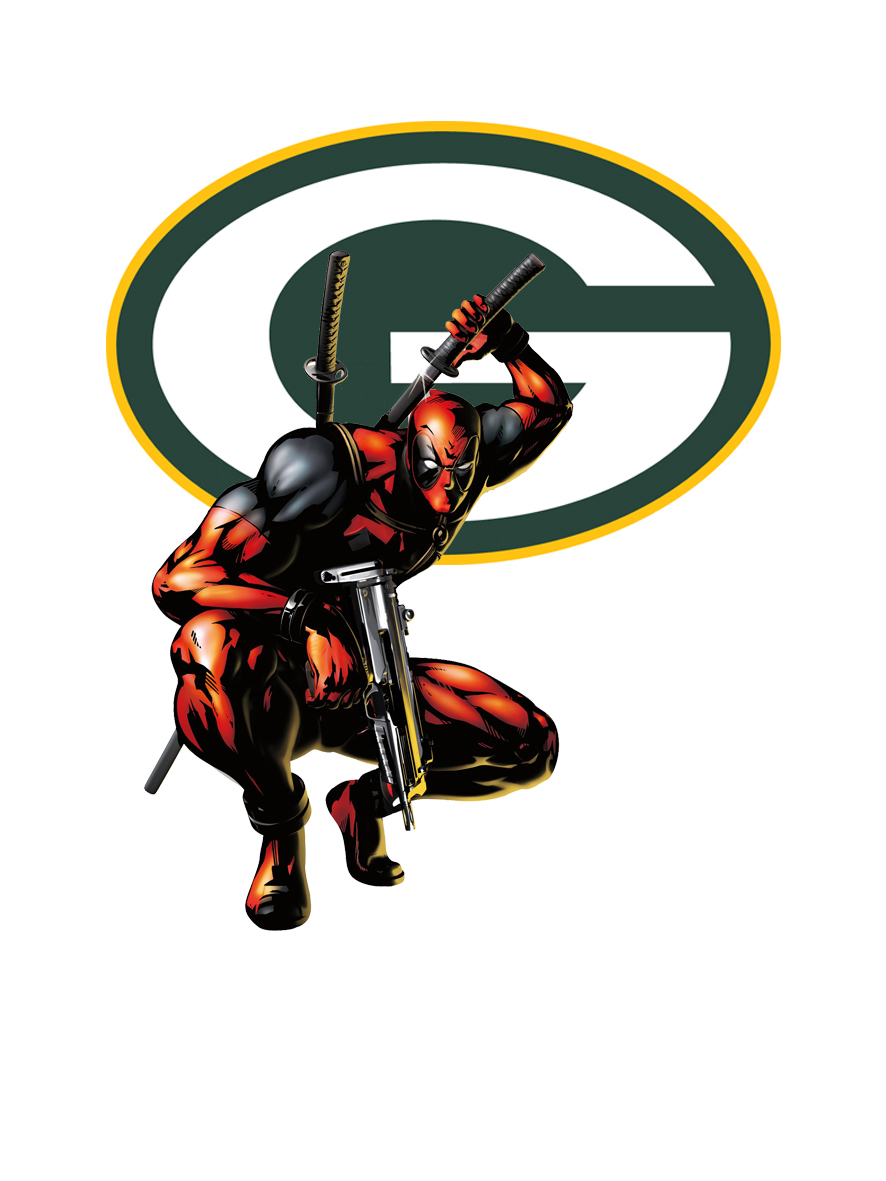 Green Bay Packers Deadpool Logo vinyl decal